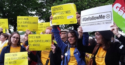 France - Mass Surveillance - Protest