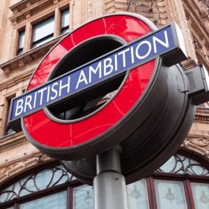 British Ambition - underground tube sign