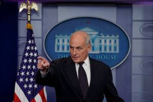 John Kelly - White House chief of staff - press briefing - Donald Trump call to military families