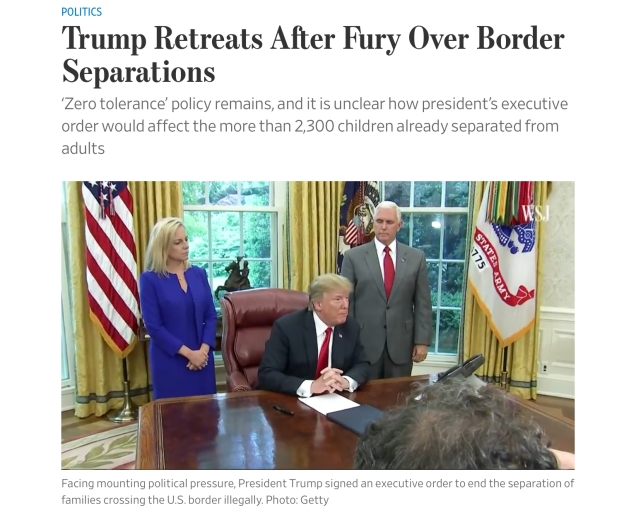 Donald Trump executive order - family child separation - asylum seekers - immigration - media bias