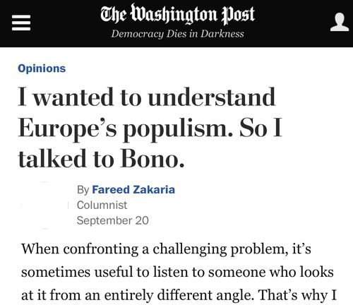 Fareed Zakaria Bono Populism Brexit