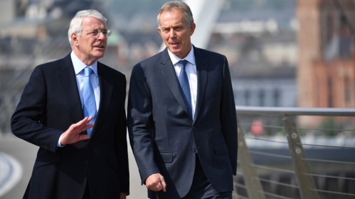 Tony Blair and John Major warn against Brexit